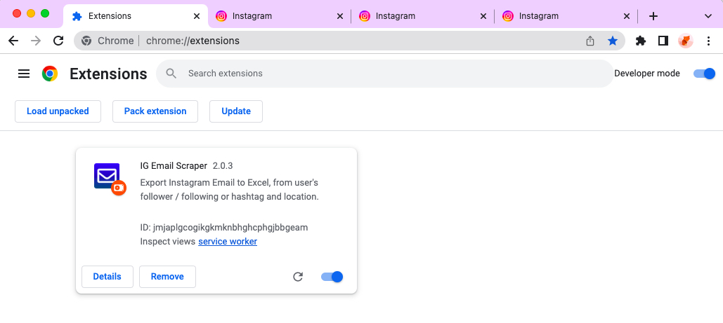 Xing Jobs Export chrome extension install done