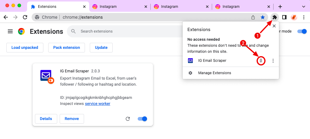 Xing Jobs Export chrome extension install pin